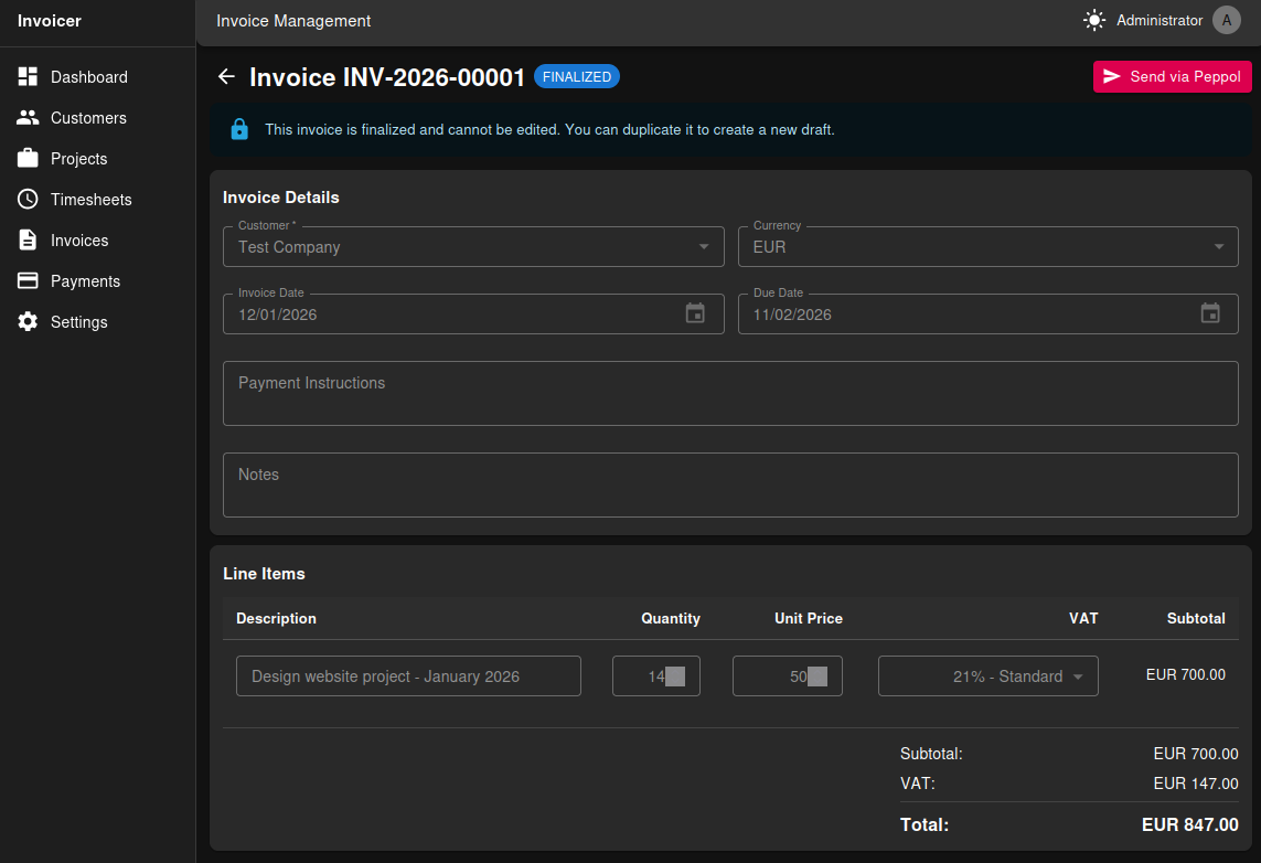 Invoicer screenshot 2