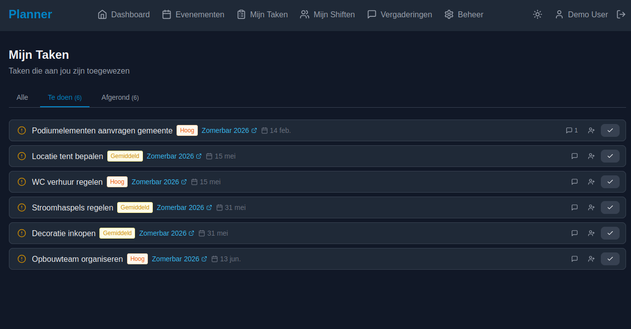 Je eigen taken bekijken